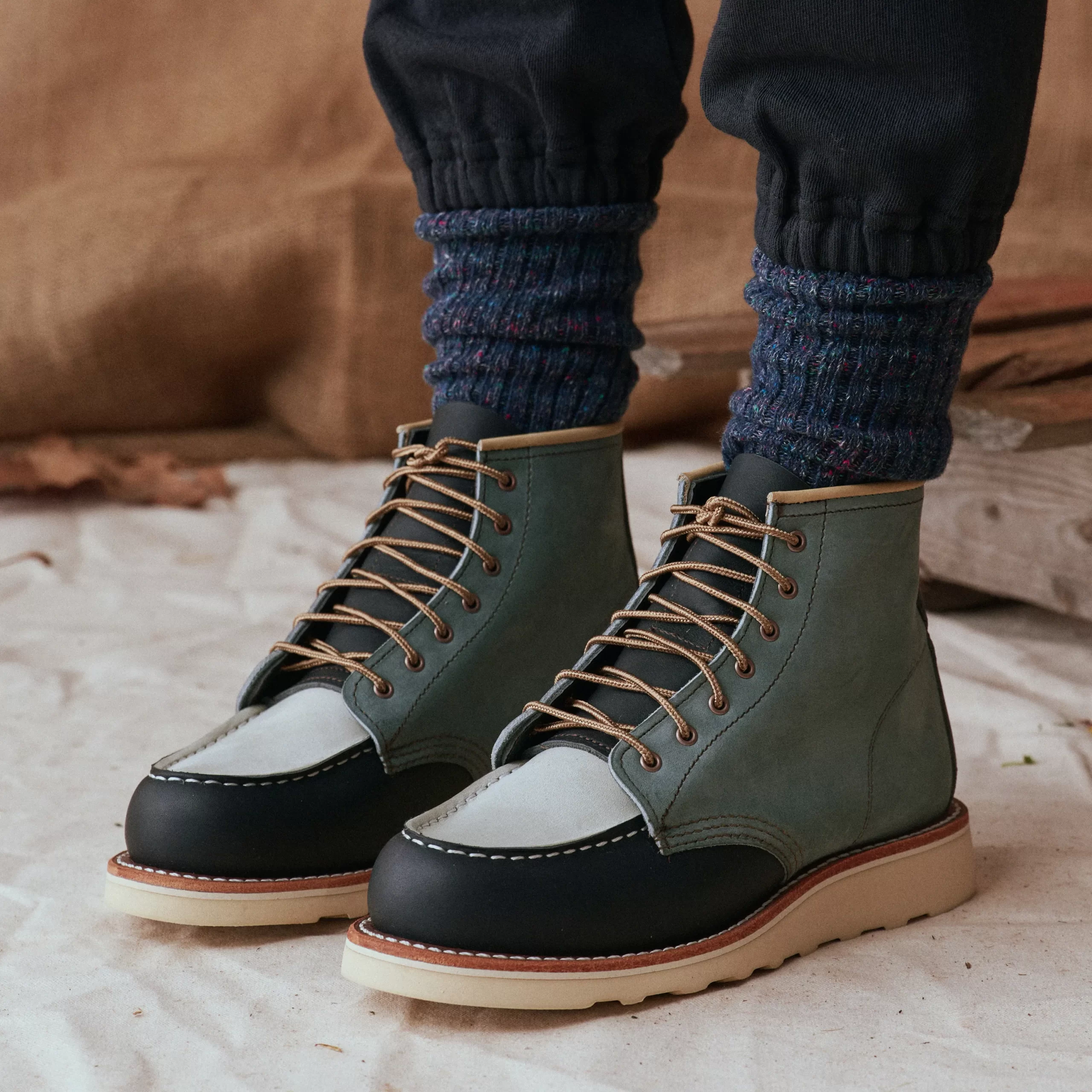 Classic Moc® & THE GREAT. Women's Short Boot in Multi Indigo - Image 6
