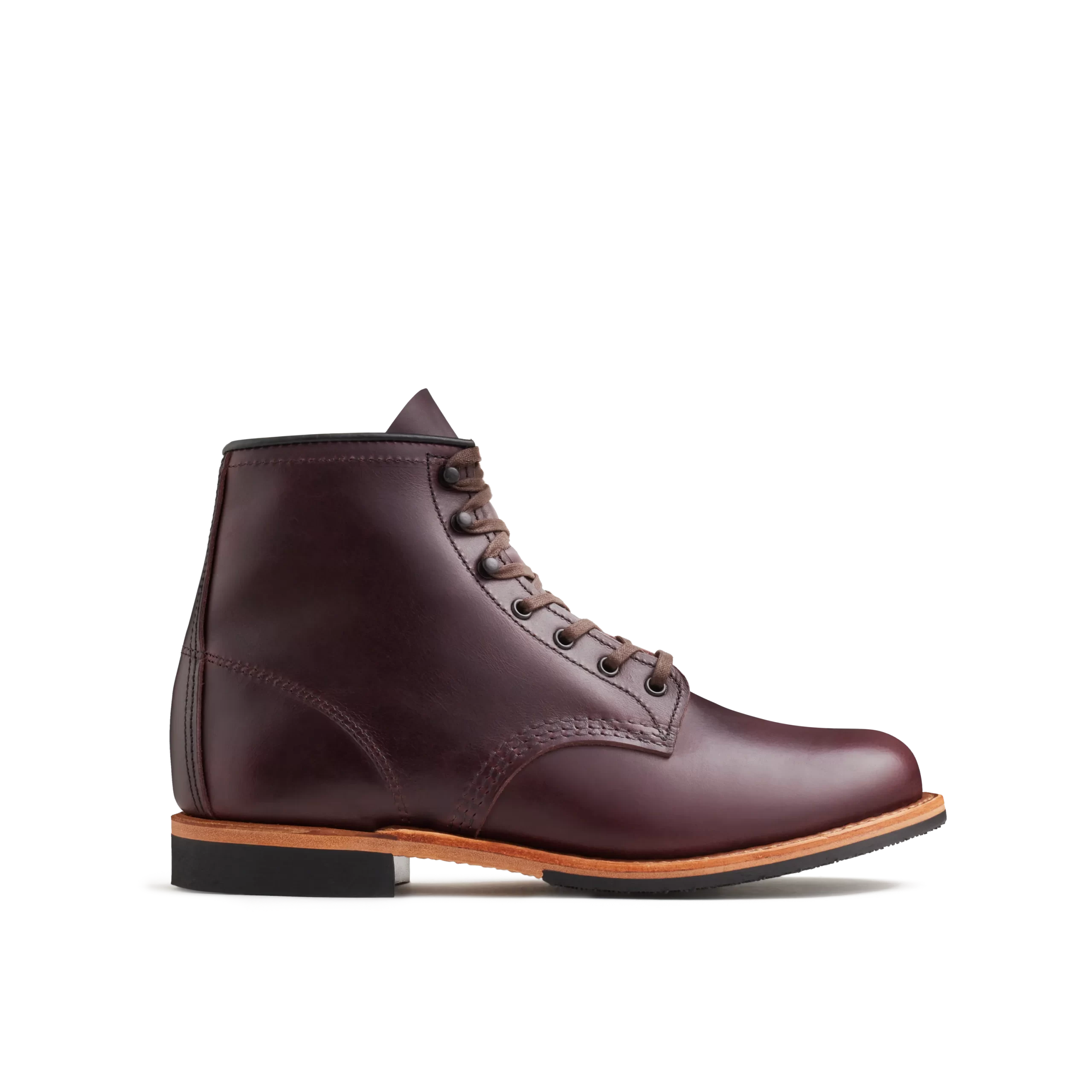 Beckman Men's 6-inch boot in Black Cherry Excalibur Leather