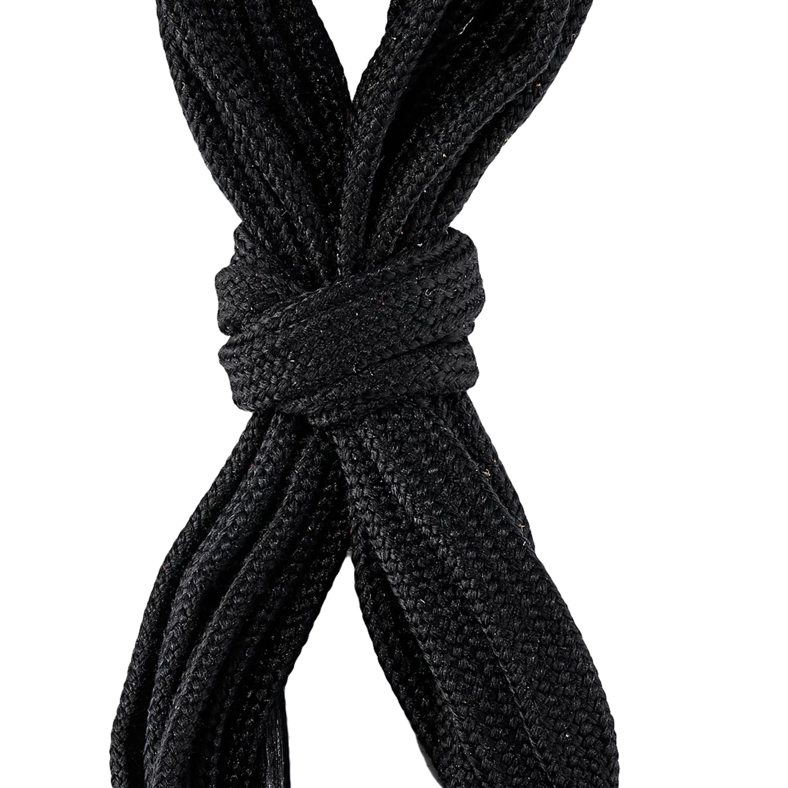 36-inch Flat Nylon Lace Unisex Lace in Black Nylon