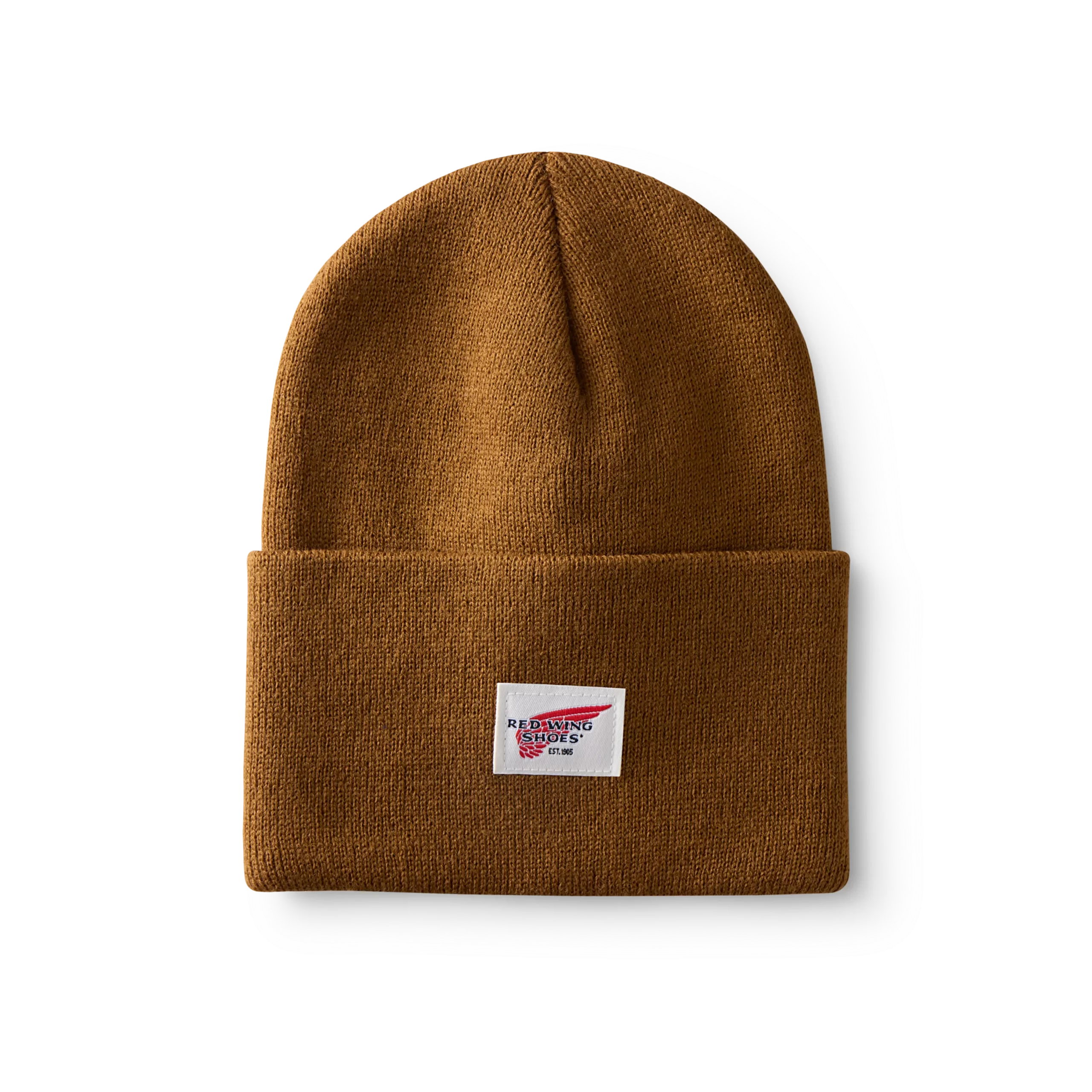 Logo Knit Beanie Hat Unisex Knit Watch Hat in Copper