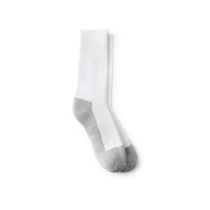 Ulimate Diabetic Light Weight Crew  Unisex Coolmax&reg; Blend Diabetic Crew Sock in White