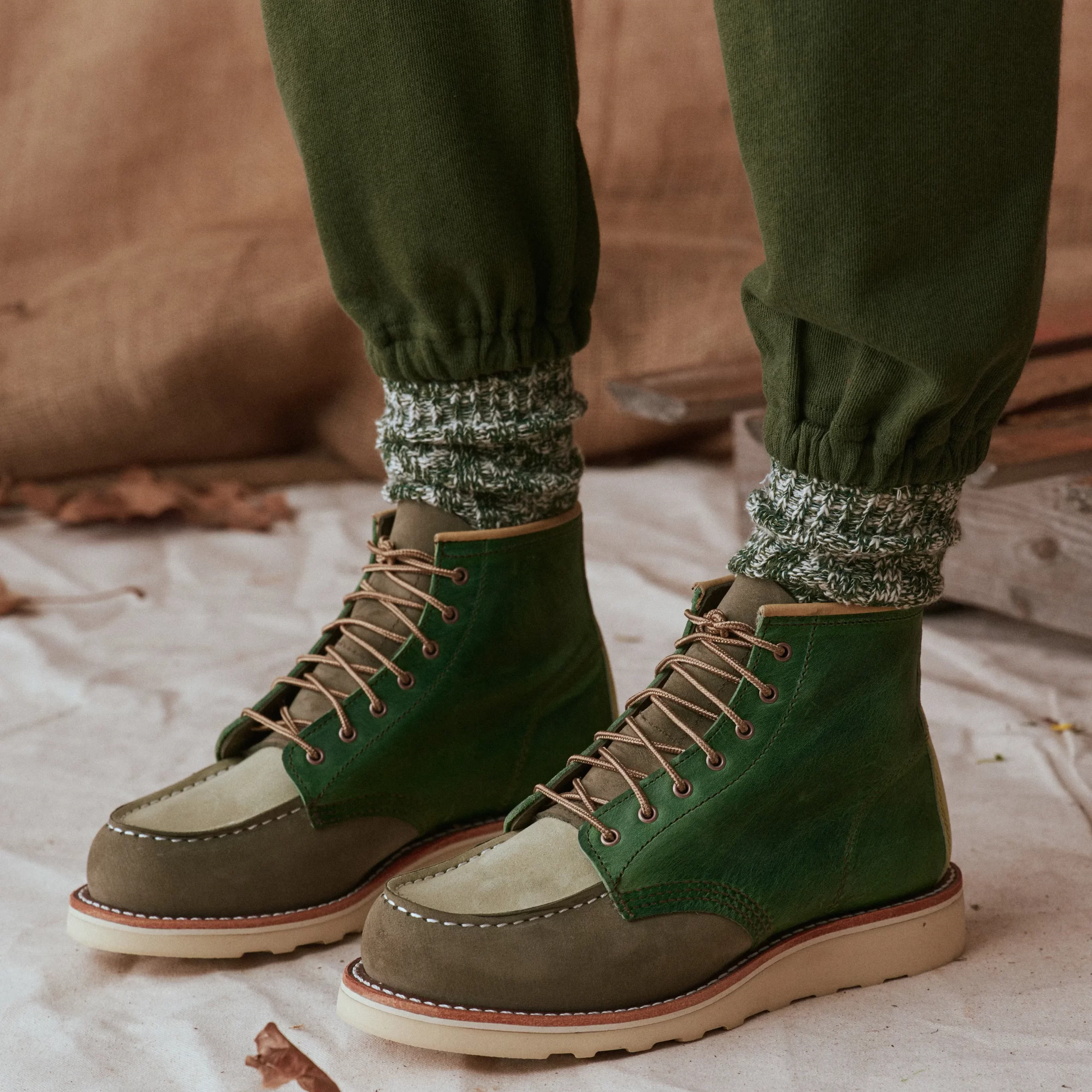 Classic Moc® & THE GREAT. Women's Short Boot in Multi Army - Image 5