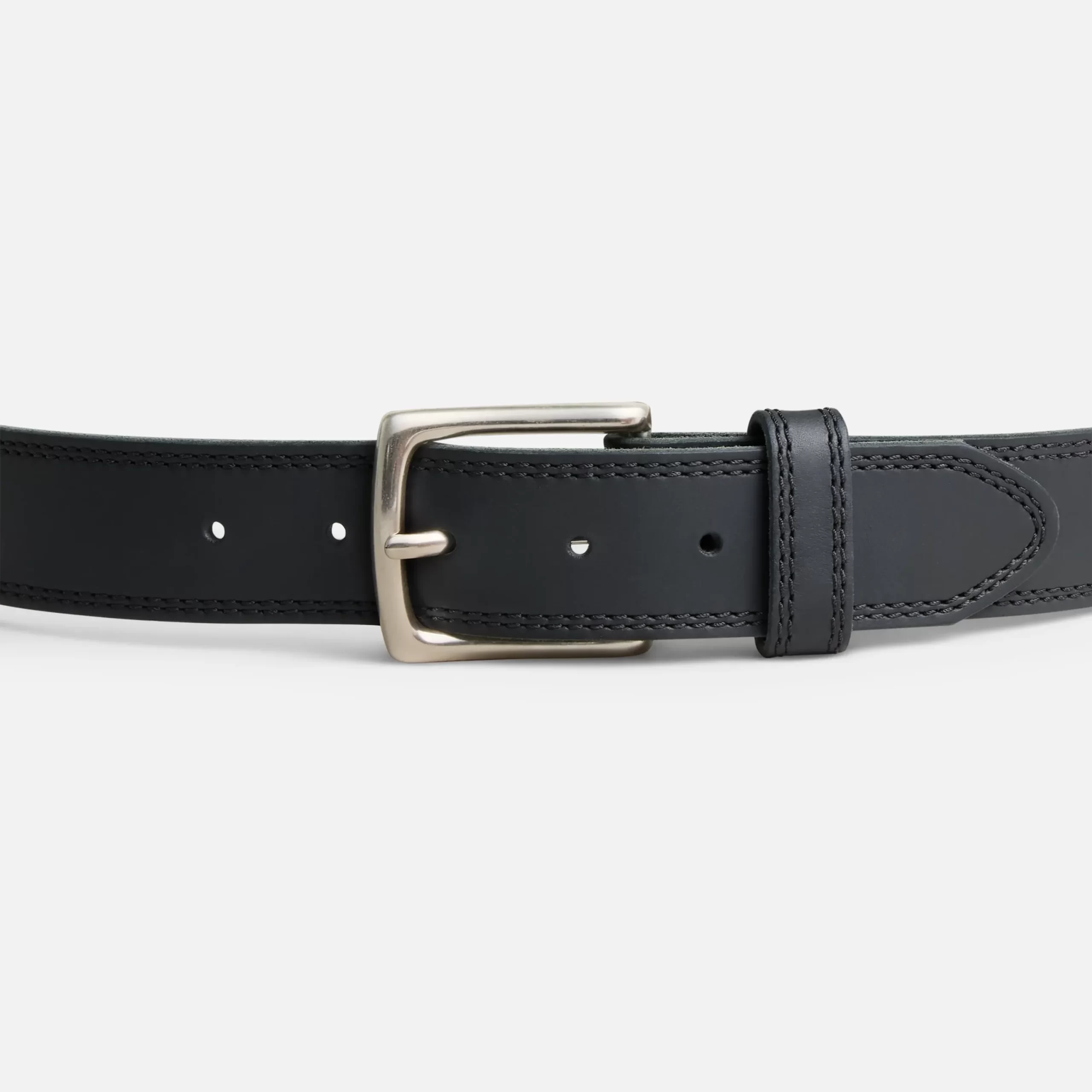 Basic Work Leather Belt Men's Belt in Black Frontenac Leather - Image 2