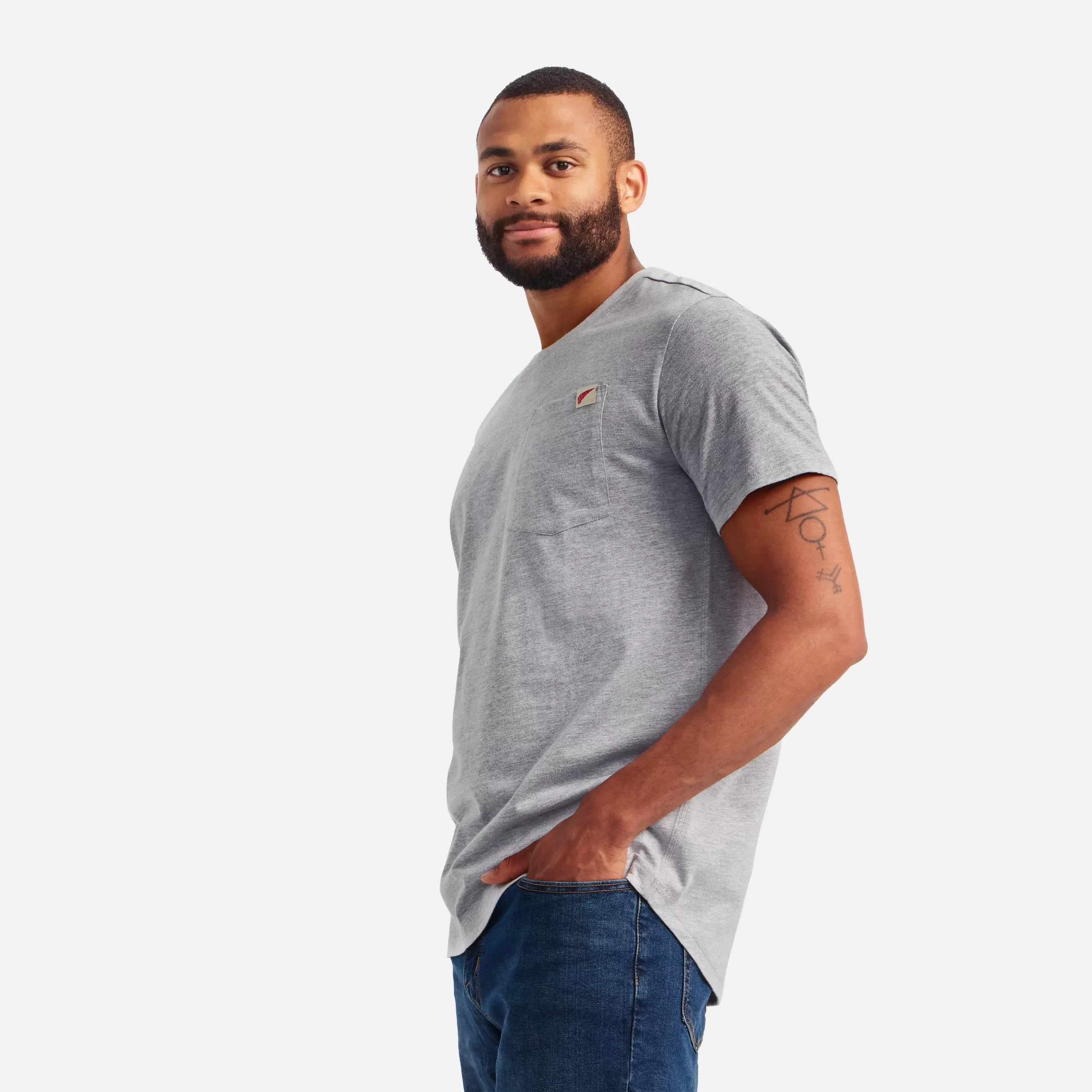 Short Sleeve Pocket T-Shirt Men's Short Sleeve T-Shirt in Dark Gray - Image 5