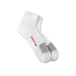 Coolmax&reg; Medium Weight Quarter Crew  Unisex Coolmax&reg; Quarter Crew Sock in White