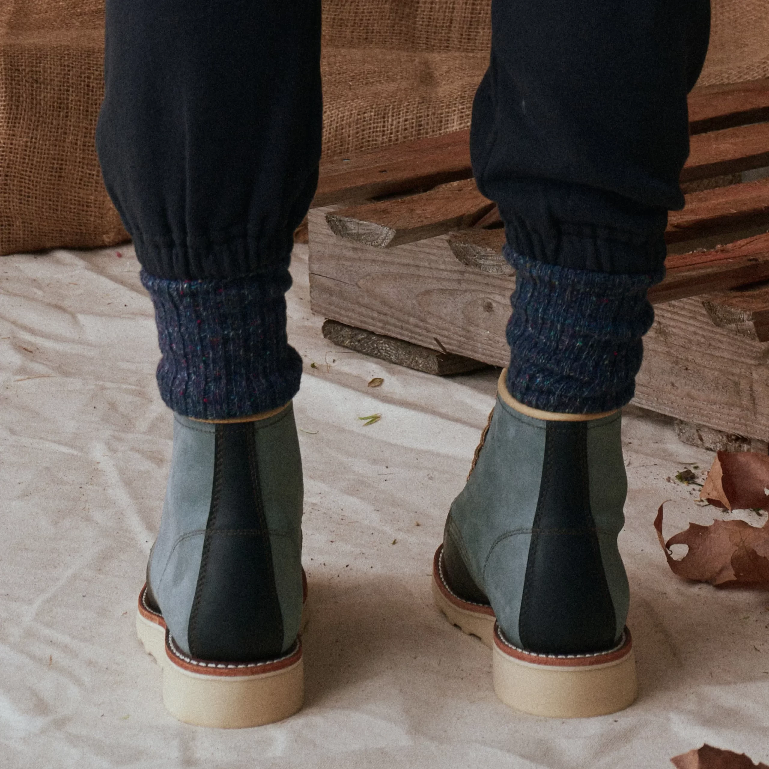Classic Moc® & THE GREAT. Women's Short Boot in Multi Indigo - Image 7