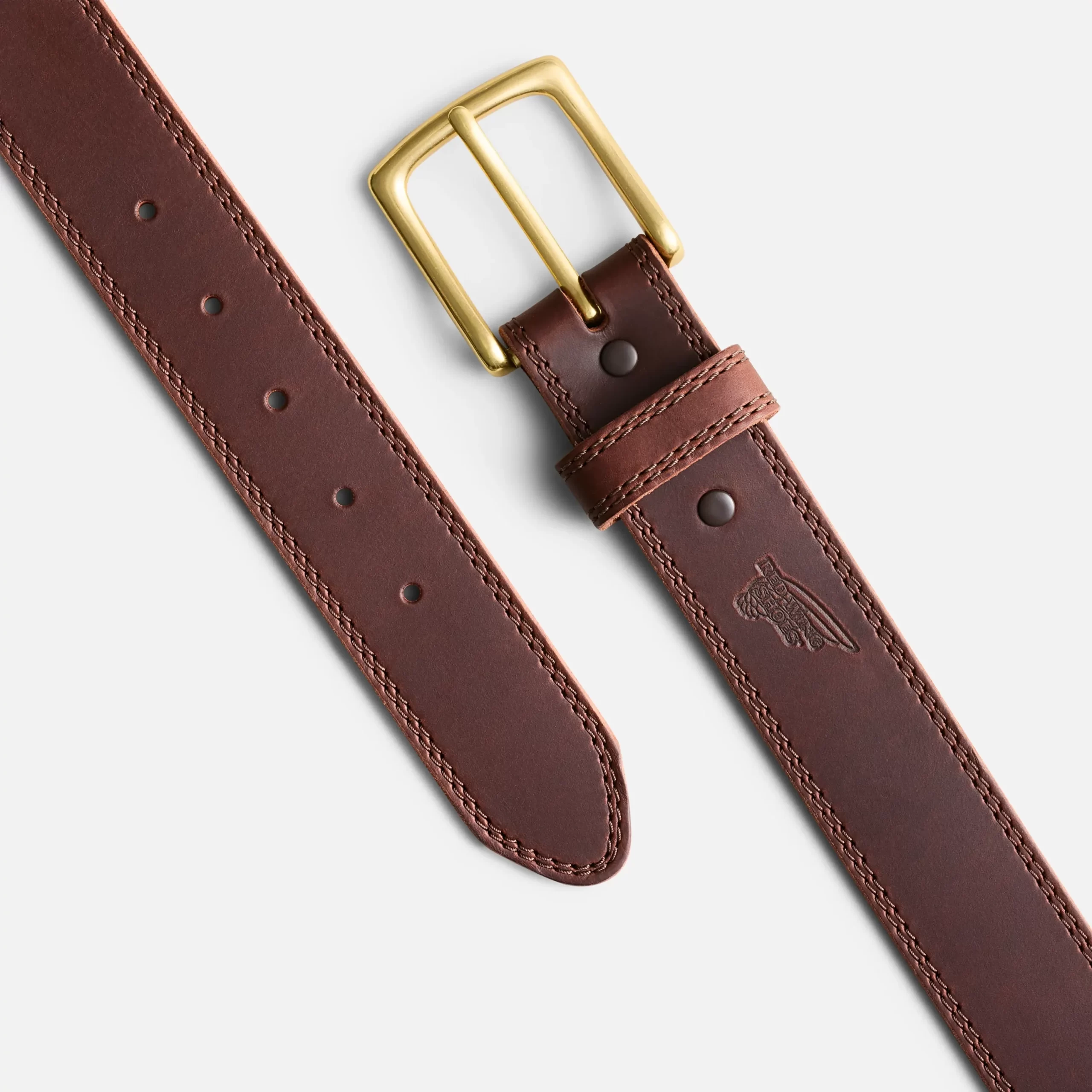 Basic Work Leather Belt Men's Belt in Brown Frontenac Leather - Image 3