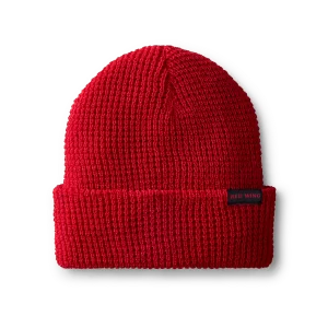 Waffle Knit Beanie  Unisex Waffle Knit Hat in Red